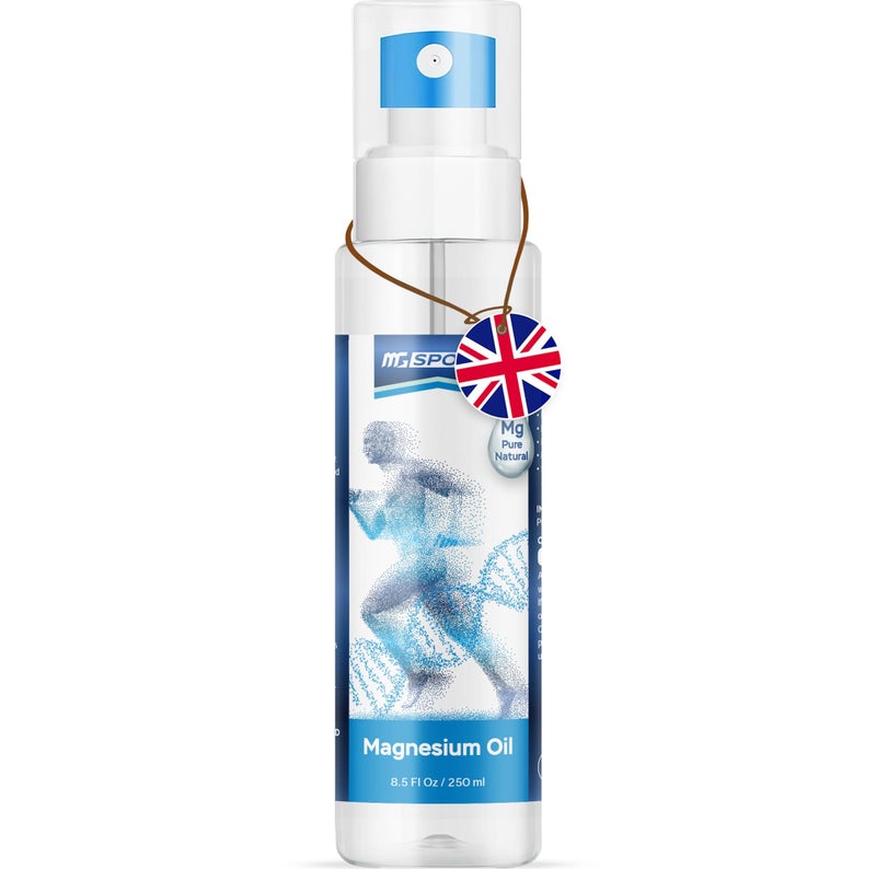 MgSport High Absorption Pure Magnesium Oil Spray â€“ 250 ml â€“ 100% Pure Magnesium Chloride from The Dead Sea, Without Preservatives â€“ Supports Sleep, Muscle Recovery and Leg Cramps - Image 1